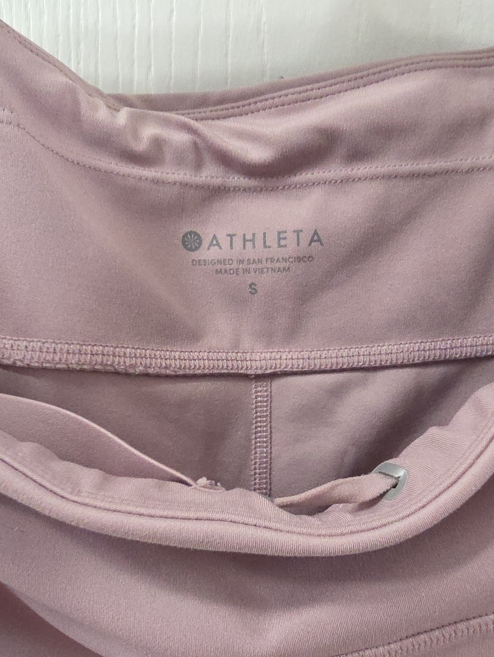 Athleta Run Free 7/8 Tight S Dark Soft Lilac Reflective Running Leggings 353545
